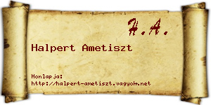Halpert Ametiszt névjegykártya